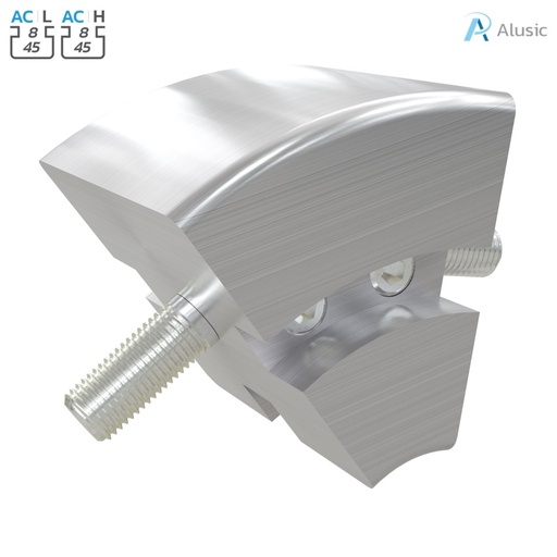 [084.304.003] Alusic 45° angle connector