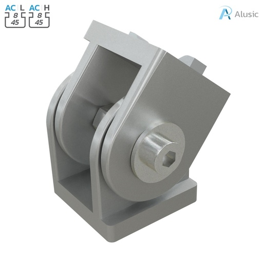 [ 084.311.020] Alusic 45x45 swivel joint adjustable