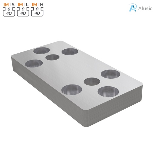 [ 084.308.004] Alusic Connection plate 40x80