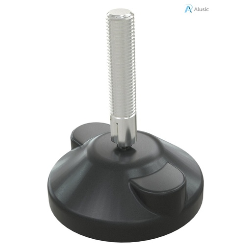 [084.402.001] Alusic Anti-slip levelling swivel feet, Ø80 mm, M8
