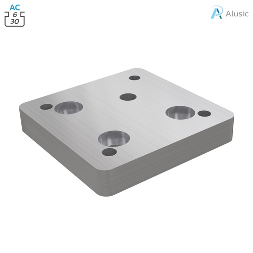 [800.029.129] Alusic Corner flange, 60x60 mm