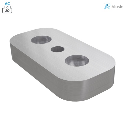 [ 800.029.128] Alusic Flange for feet,  30x60 mm
