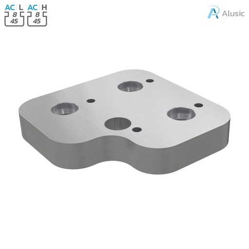 [ 800.029.123] Alusic Flange for feet,  90x90 mm