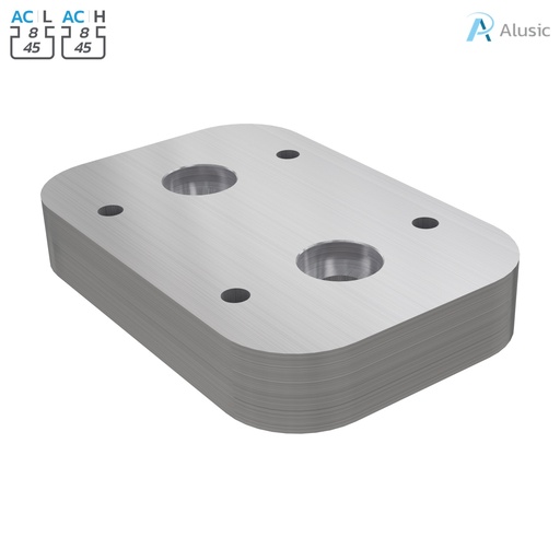 [800.029.121] Alusic Flange for wheel,  60x60 mm