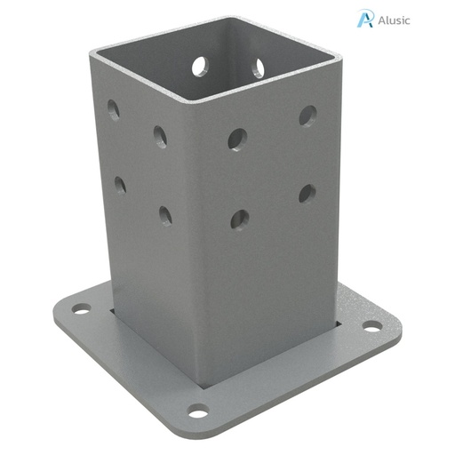 [084.410.003] Alusic Floor mount base, for 90x90 mm profiles