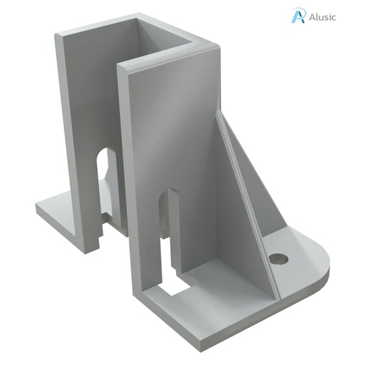 [084.409.005] Alusic Floor mount base, for 40x80 - 40x120 mm profiles