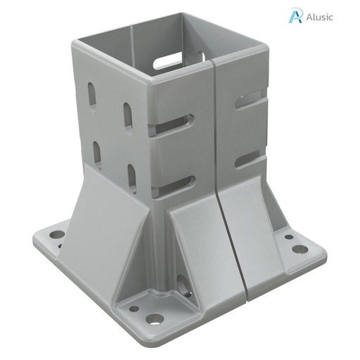 [084.409.011] Alusic Floor mount base, for 90x90 - 90x180 mm profiles