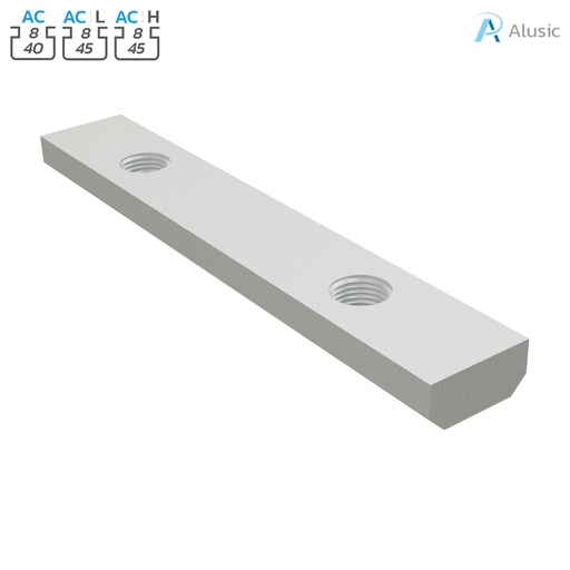 [084.302.016] Alusic Rectangular nut 9x60 mm