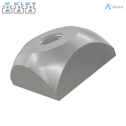 [084.302.037] Alusic Square nut 13x13 mm