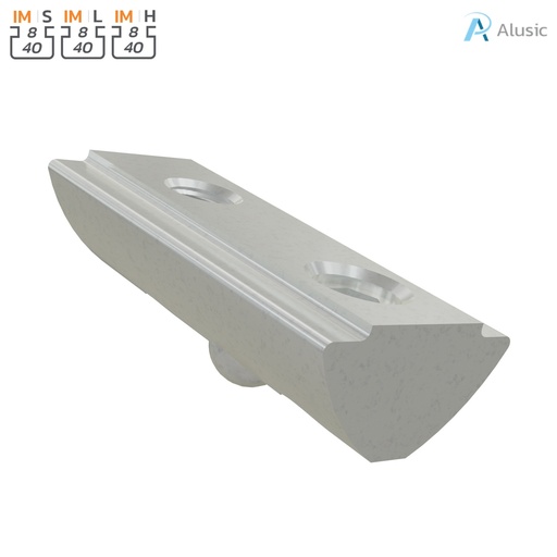 [084.302.136] Alusic Roll-in nut with ball 28x13 mm