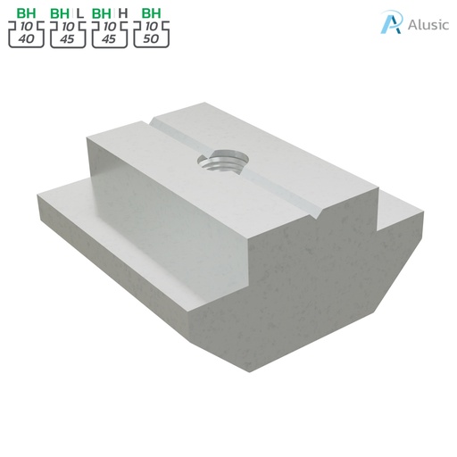 Alusic Sliding block 18x18 mm