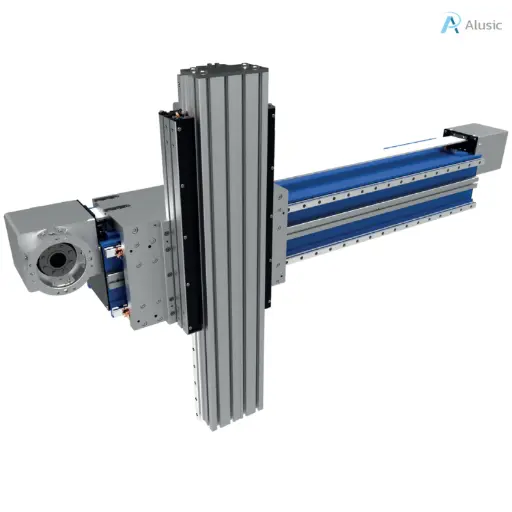[832.HHL.L/833.HHL.L] Alusic self-aligning linear actuators 832.HHL.L/833.HHL.L, ball bearing guides size 25 (x) and 20 (z), 225x225 and 90x180 profiles