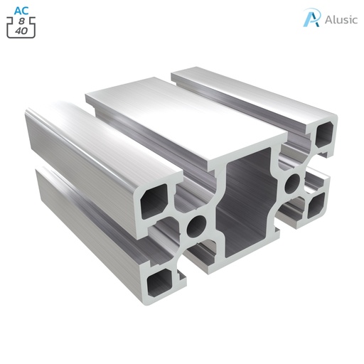 [084.102.012] Alusic Aluminium Profile, 40x80 mm