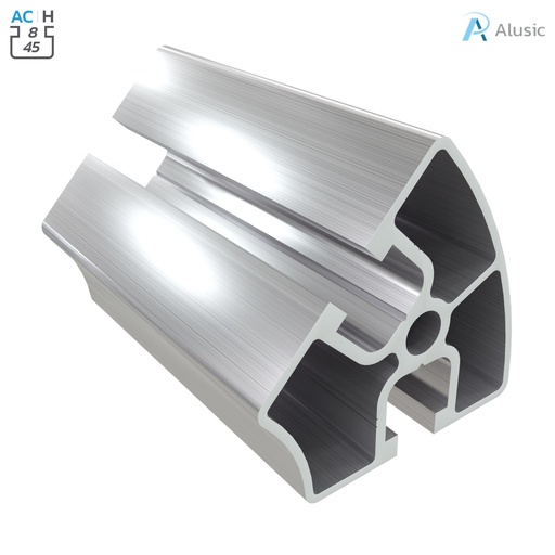 [ 084.101.049] Alusic Aluminium Profile, 45x45 mm, 45°radius