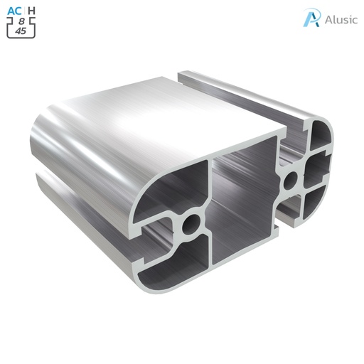 [ 800.029.010] Alusic Aluminium Profile, 45x45 mm, rounded