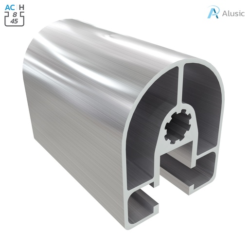 [ 084.101.064] Alusic Aluminium Profile, 45x55 mm, round