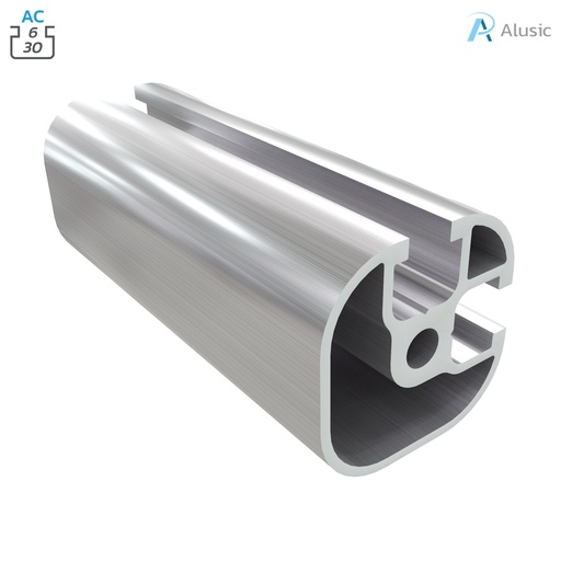[ 800.029.011] Alusic Aluminium Profile, 45x90 mm, rounded