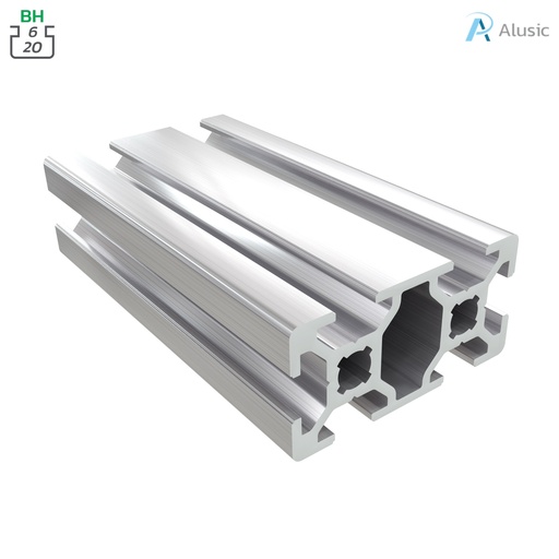 [084.111.002] Alusic Aluminium Profile, 20x40 mm