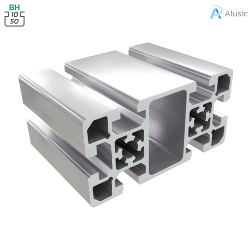 [084.109.002] Alusic Aluminium Profile, 50x100 mm