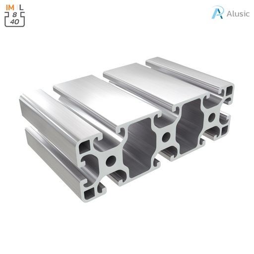 [084.114.024] Alusic Aluminium Profile, 40x120 mm