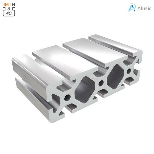 [ 084.114.014] Alusic Aluminium Profile, 40x120 mm