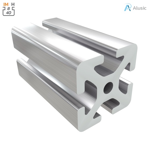 [ 084.114.002] Alusic Aluminium Profile, 40x40 mm