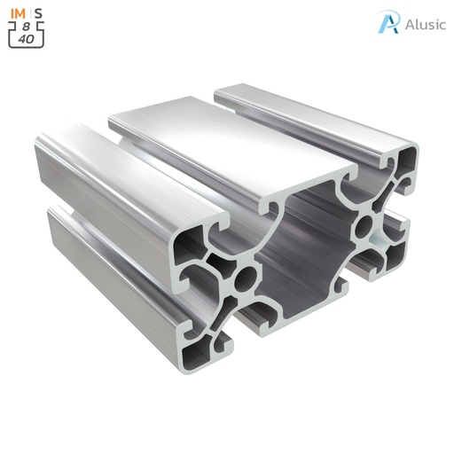 [ 084.114.012] Alusic Aluminium Profile, 40x80 mm