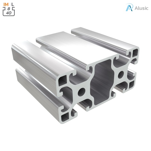 [ 084.114.003] Alusic Aluminium Profile, 40x80 mm