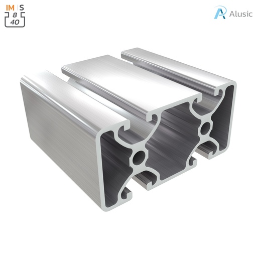 [ 084.114.031] Alusic Aluminium Profile, 40x80 mm