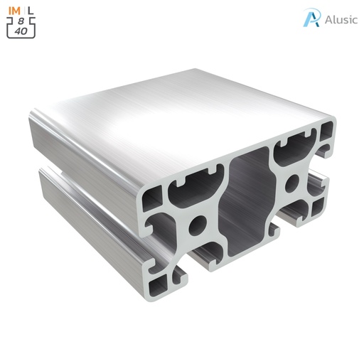 [ 084.114.009] Alusic Aluminium Profile, 40x80 mm