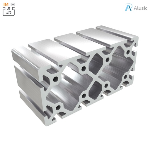 [ 084.114.017] Alusic Aluminium Profile, 80x160 mm